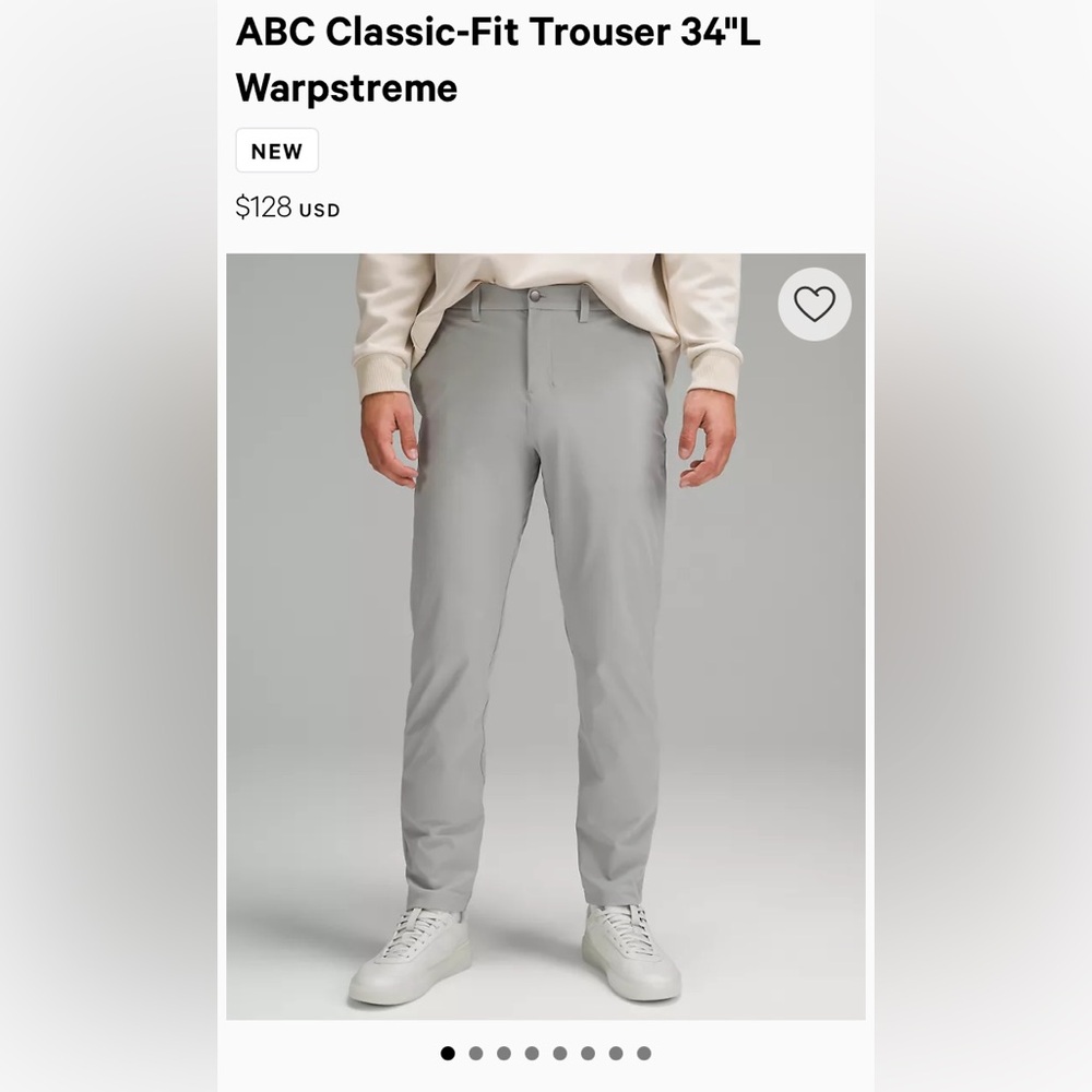 Lululemon ABC Classic Fit Trouser Warpstreme